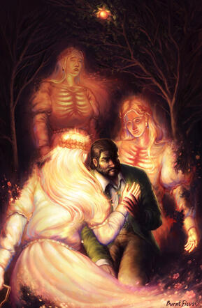 The smell of apricots and decay.